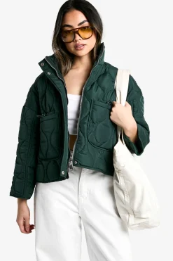 boohoo Veste rembourrée à détails matelassés<Femme Doudounes|Vestes & Manteaux