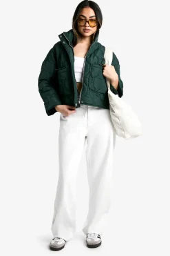 boohoo Veste rembourrée à détails matelassés<Femme Doudounes|Vestes & Manteaux