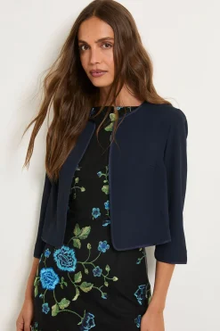Veste Sans Col Tissée