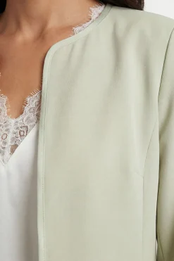 Veste Sans Col Tissée Petite