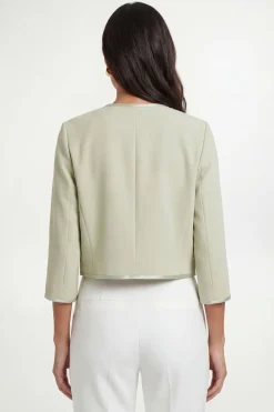 Veste Sans Col Tissée Petite