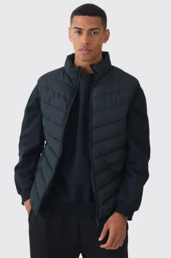 Veste sans manches à col montant