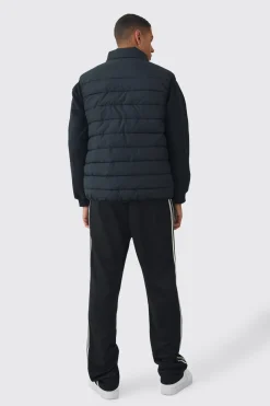 Veste sans manches à col montant