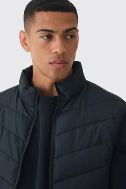 Veste sans manches à col montant