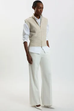 KarenMillen Veste Sans Manches Tricotée Douillette En Mélange De Laine<Femme Vestes & Manteaux