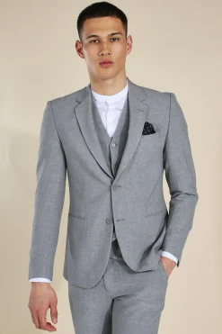 boohooMAN Veste skinny e à boutonnage unique<Homme Costumes Et Tenues Formelles