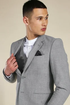boohooMAN Veste skinny e à boutonnage unique<Homme Costumes Et Tenues Formelles