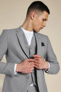 boohooMAN Veste skinny e à boutonnage unique<Homme Costumes Et Tenues Formelles