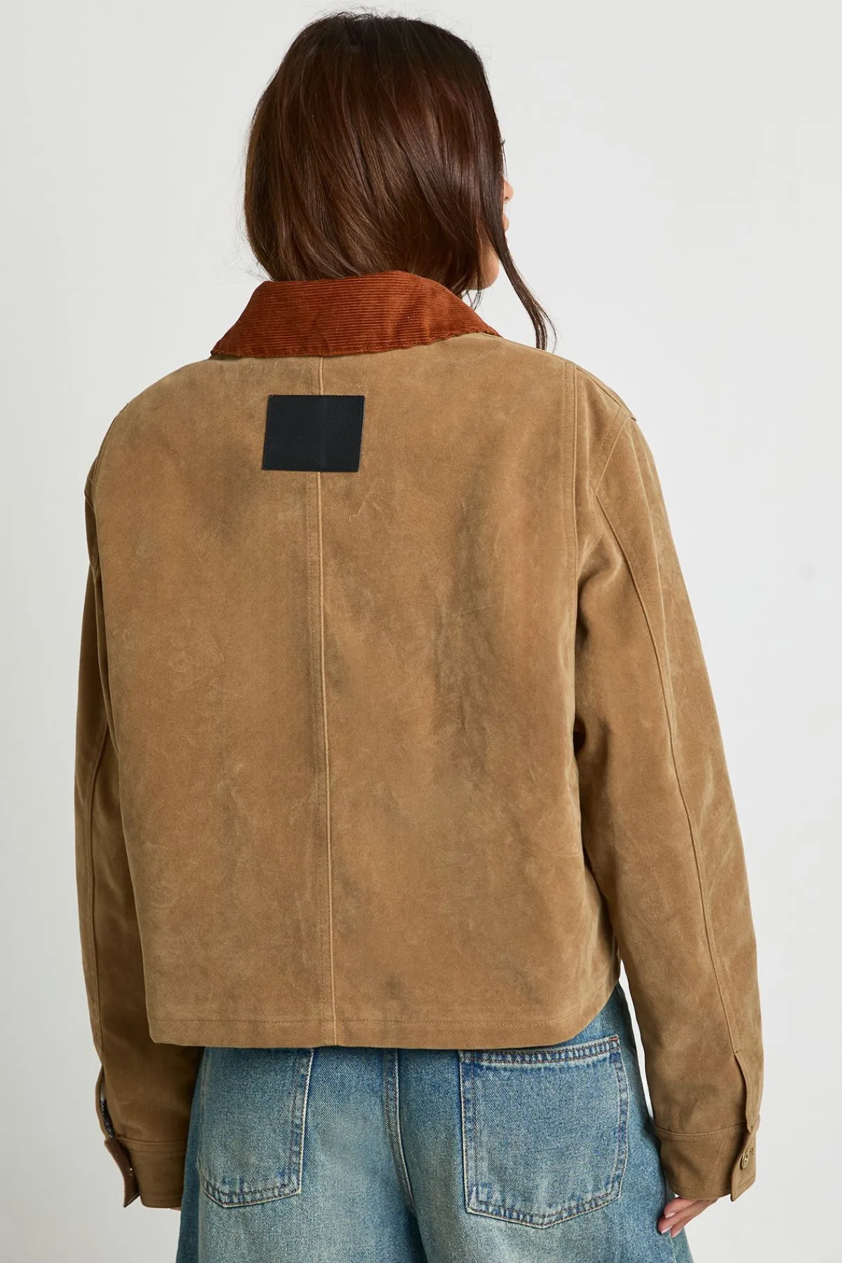 boohoo Veste synthétique à col à cordon contrasté<Femme Vestes & Manteaux