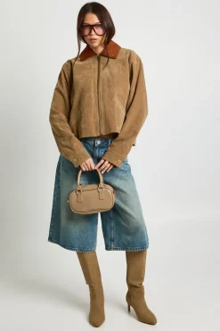 boohoo Veste synthétique à col à cordon contrasté<Femme Vestes & Manteaux