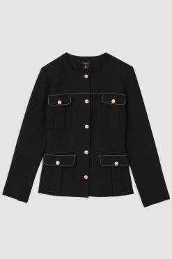 KarenMillen Veste Tailleur Ajustée en Tissu Stretch Compact<Femme Tailleurs|Ensembles