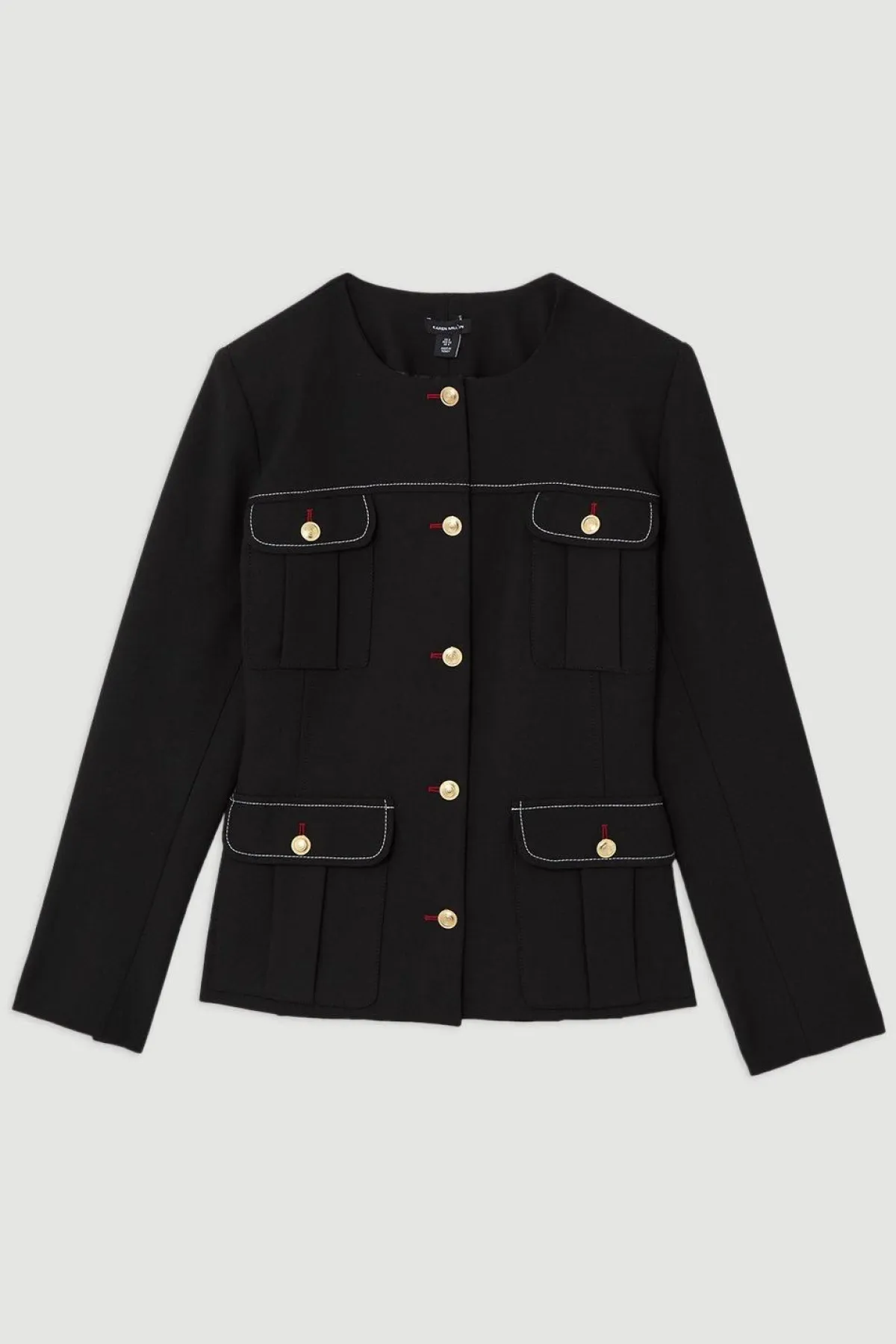 KarenMillen Veste Tailleur Ajustée en Tissu Stretch Compact<Femme Tailleurs|Ensembles