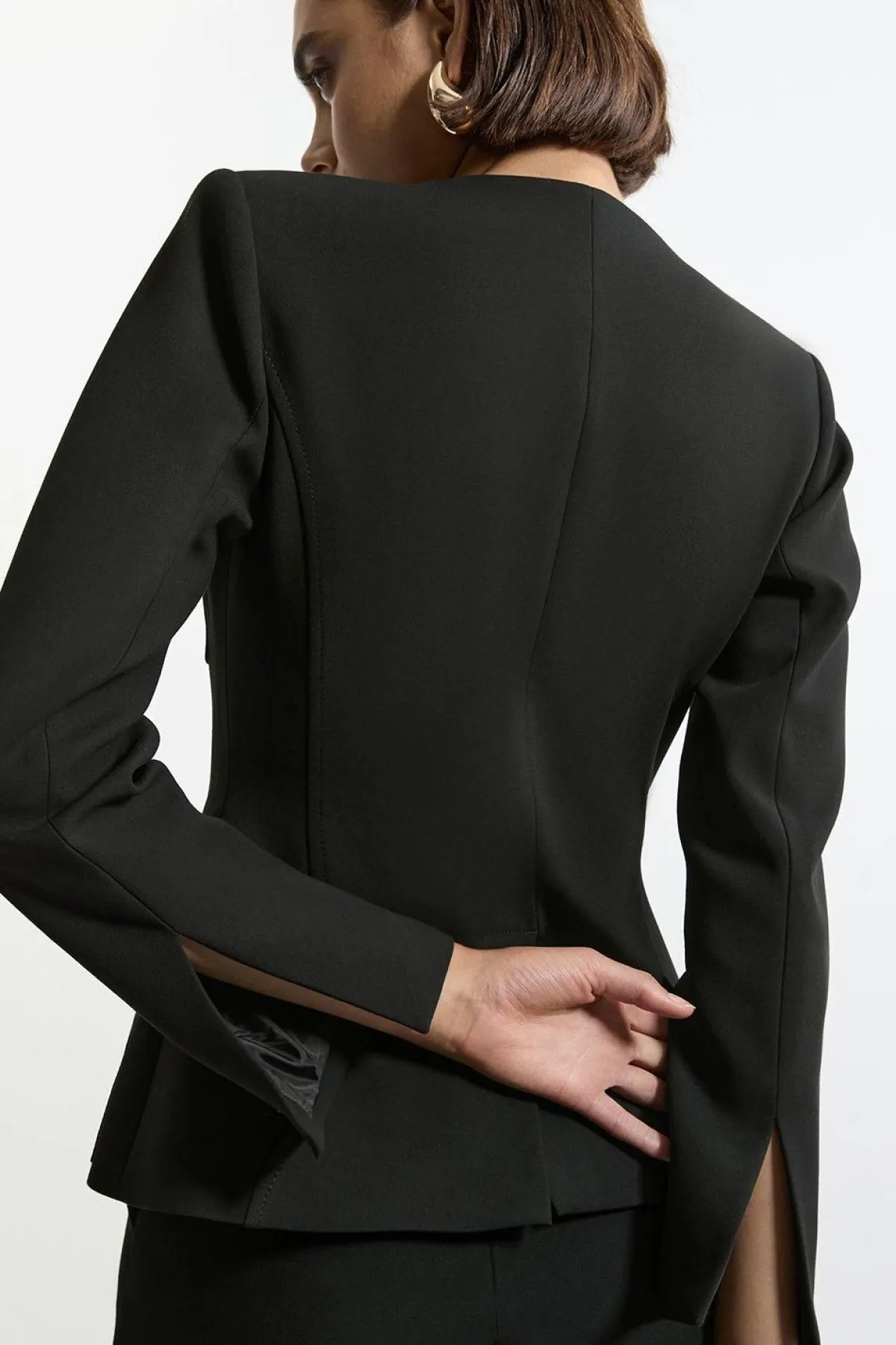 KarenMillen Veste Tailleur Ajustée en Tissu Stretch Compact<Femme Tailleurs|Ensembles