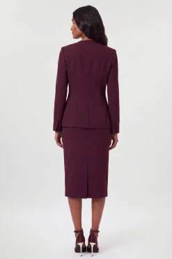 Veste Tailleur Compacte Stretch Et Synthétique À Fermetures Tournantes