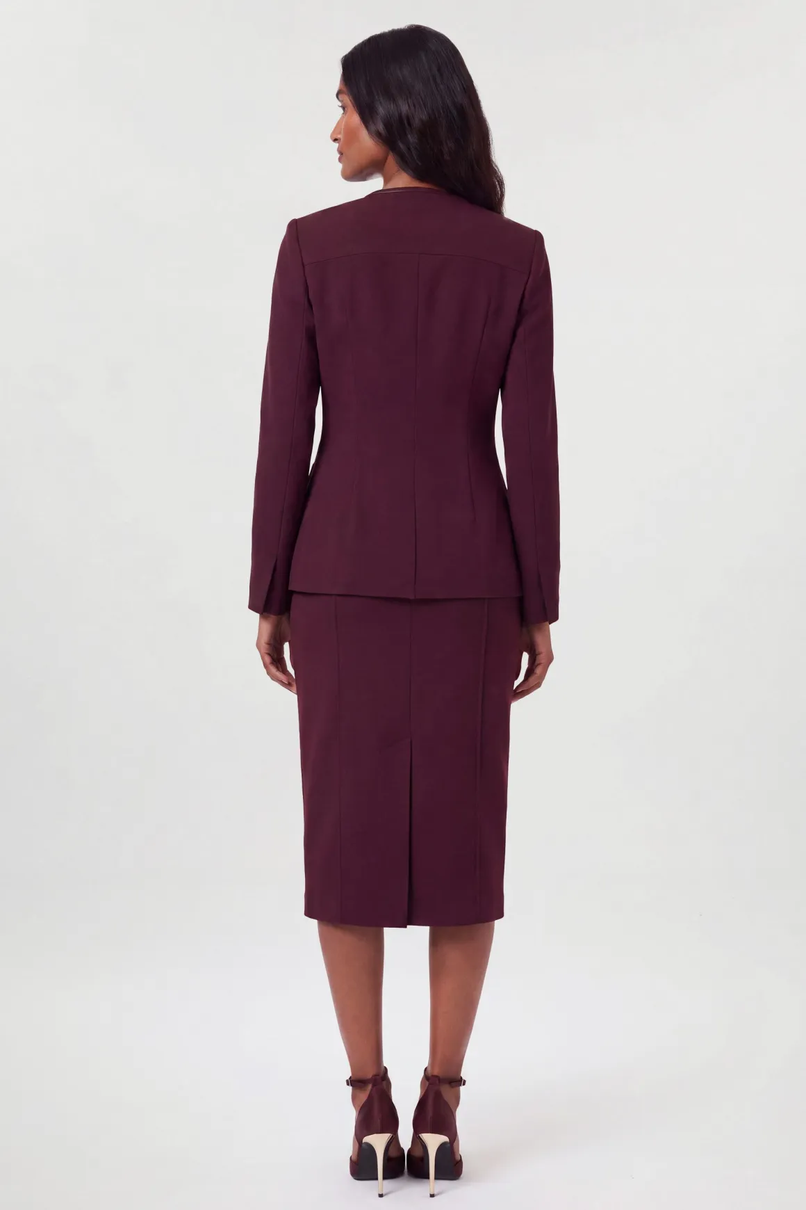 Veste Tailleur Compacte Stretch Et Synthétique À Fermetures Tournantes