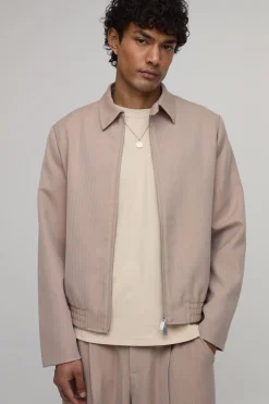 boohooMAN Veste Tailleur Coordonnée Coupe Décontractée À Chevrons<Homme Ensembles