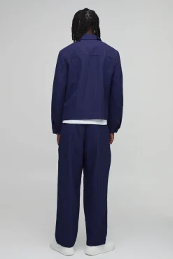 Veste Tailleur Coordonnée Coupe Boxy À Fines Rayures