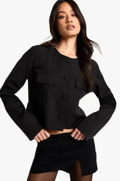 boohoo Veste Tailleur Courte Coupe Ample Pour Grandes Tailles<Femme Tailleurs|Blazers