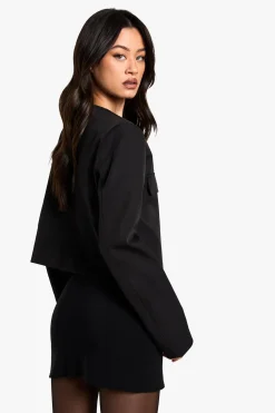 boohoo Veste Tailleur Courte Coupe Ample Pour Grandes Tailles<Femme Tailleurs|Blazers