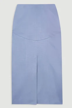 KarenMillen Veste tailleur en viscose-lin premium à simple boutonnage et à pinces<Femme Tailleurs|Vestes & Manteaux
