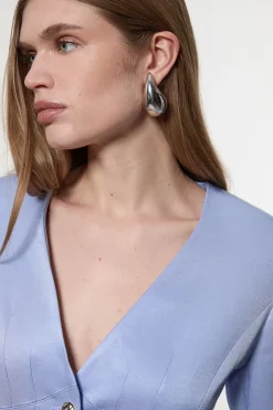 KarenMillen Veste tailleur en viscose-lin premium à simple boutonnage et à pinces<Femme Tailleurs|Vestes & Manteaux