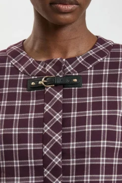 Veste Tailleur À Finitions Contrastées À Carreaux