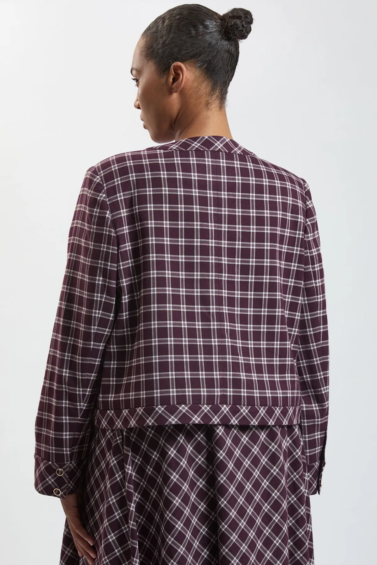 KarenMillen Veste Tailleur Grande Taille À Finitions Contrastées À Carreaux<Femme Tailleurs|Manteaux Et Vestes D’Automne