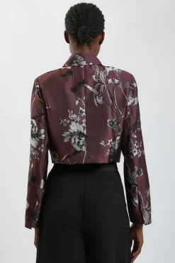 Veste Tailleur Jacquard Floral