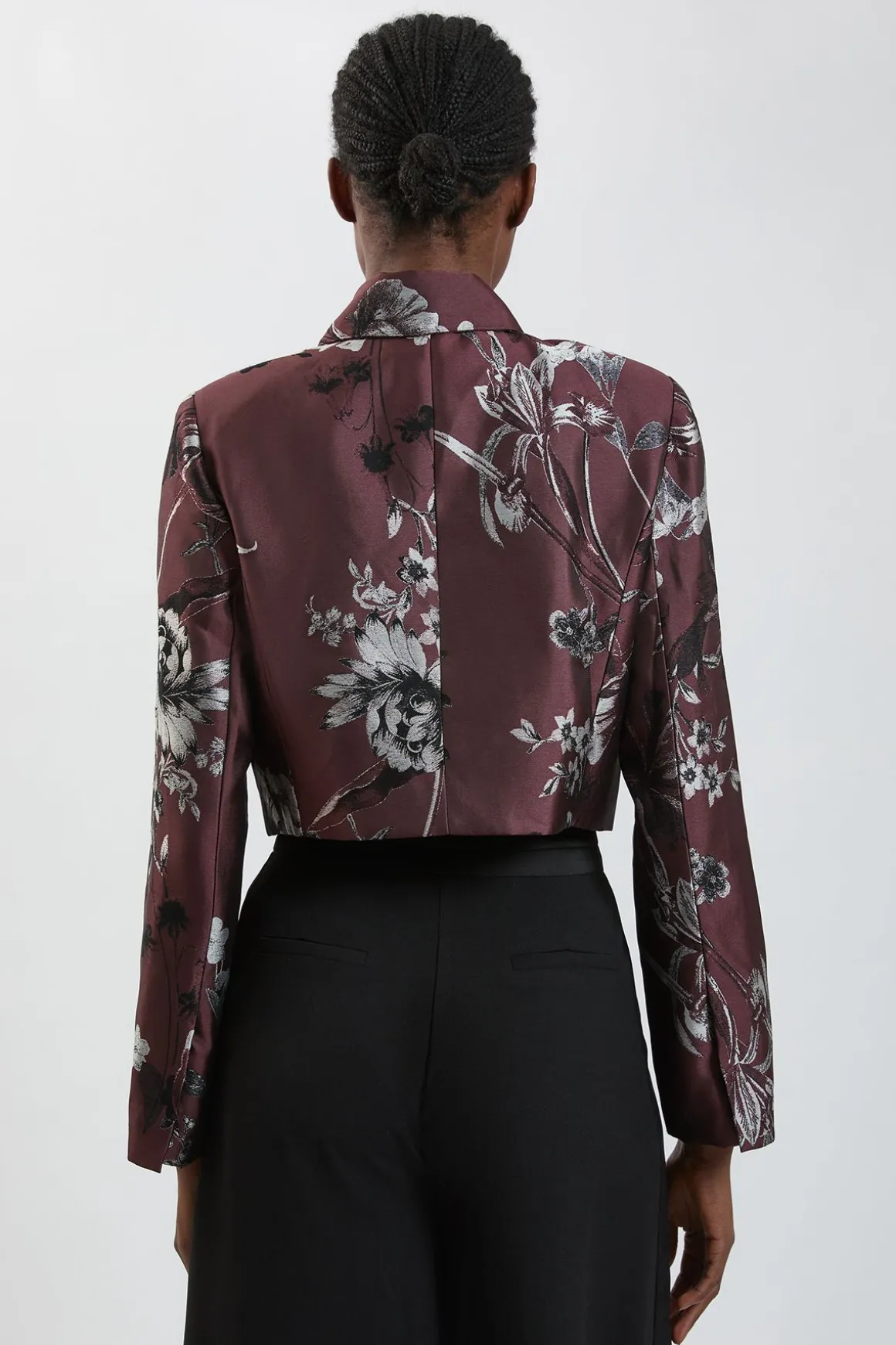 Veste Tailleur Jacquard Floral