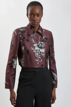 Veste Tailleur Jacquard Floral