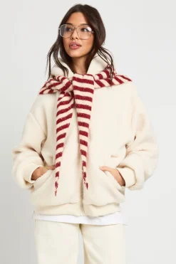 boohoo Veste Teddy à capuche zippée<Femme Vestes & Manteaux|Manteaux Teddy