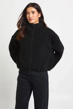 boohoo Veste Teddy À Col Cheminée<Femme Vestes & Manteaux|Manteaux Teddy