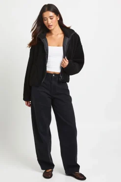 boohoo Veste Teddy À Col Cheminée<Femme Vestes & Manteaux|Manteaux Teddy