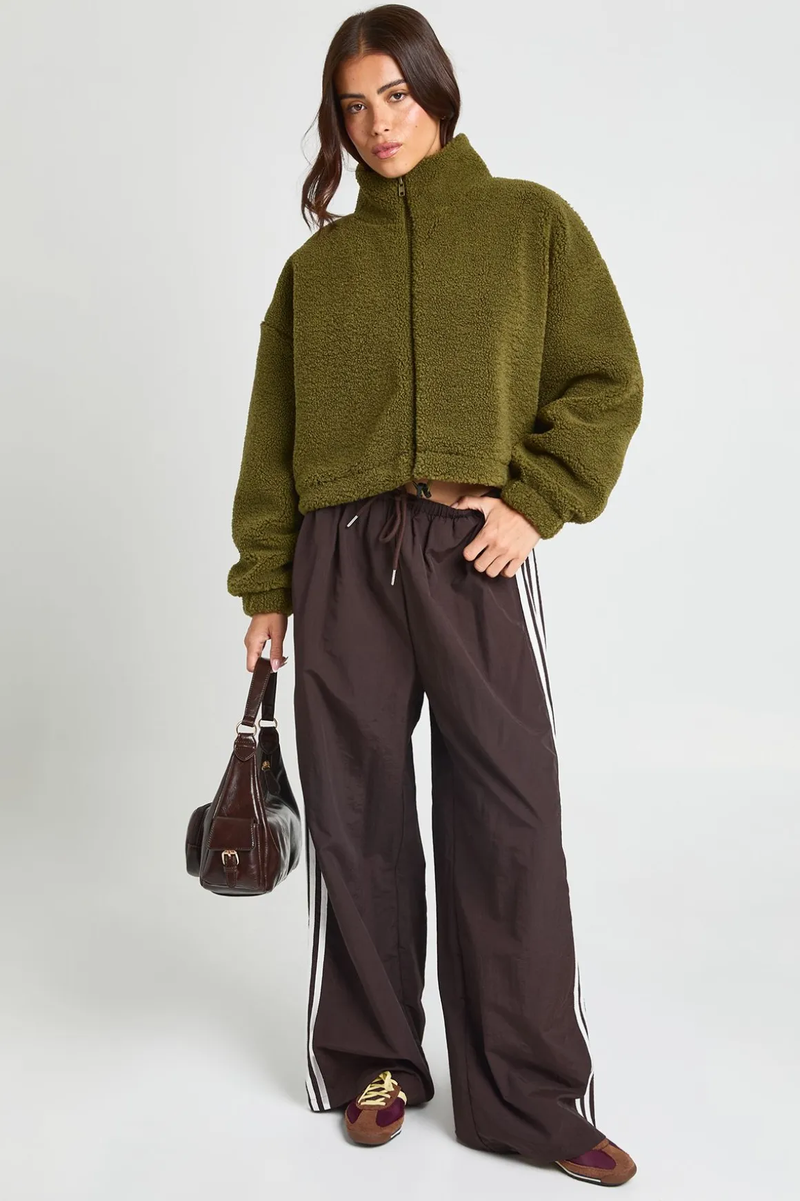 Veste Teddy À Col Montant