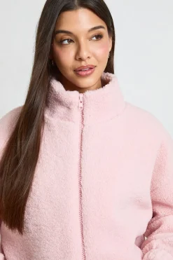 Veste Teddy À Col Montant