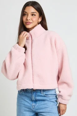 Veste Teddy À Col Montant