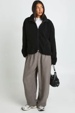 Veste Teddy Haute Col Cheminée