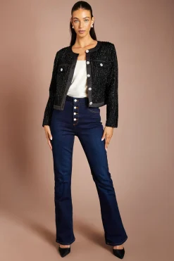 Veste Texturée Avec Détails De Boutons