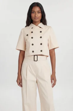 Veste Trench Cintrée En Coton