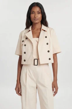 Veste Trench Cintrée En Coton