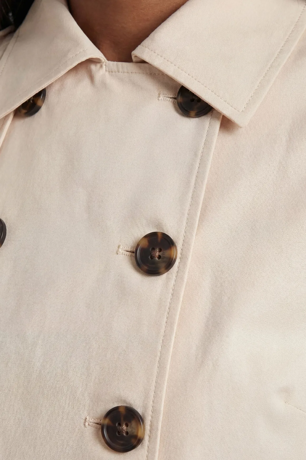 Veste Trench Cintrée En Coton
