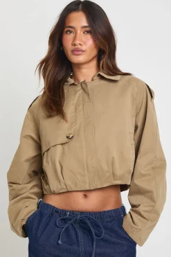 Veste Trench Courte Utilitaire