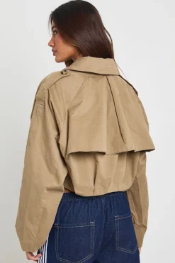 Veste Trench Courte Utilitaire