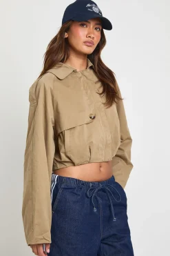 Veste Trench Courte Utilitaire