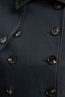 Veste Trench En Denim Ajustée