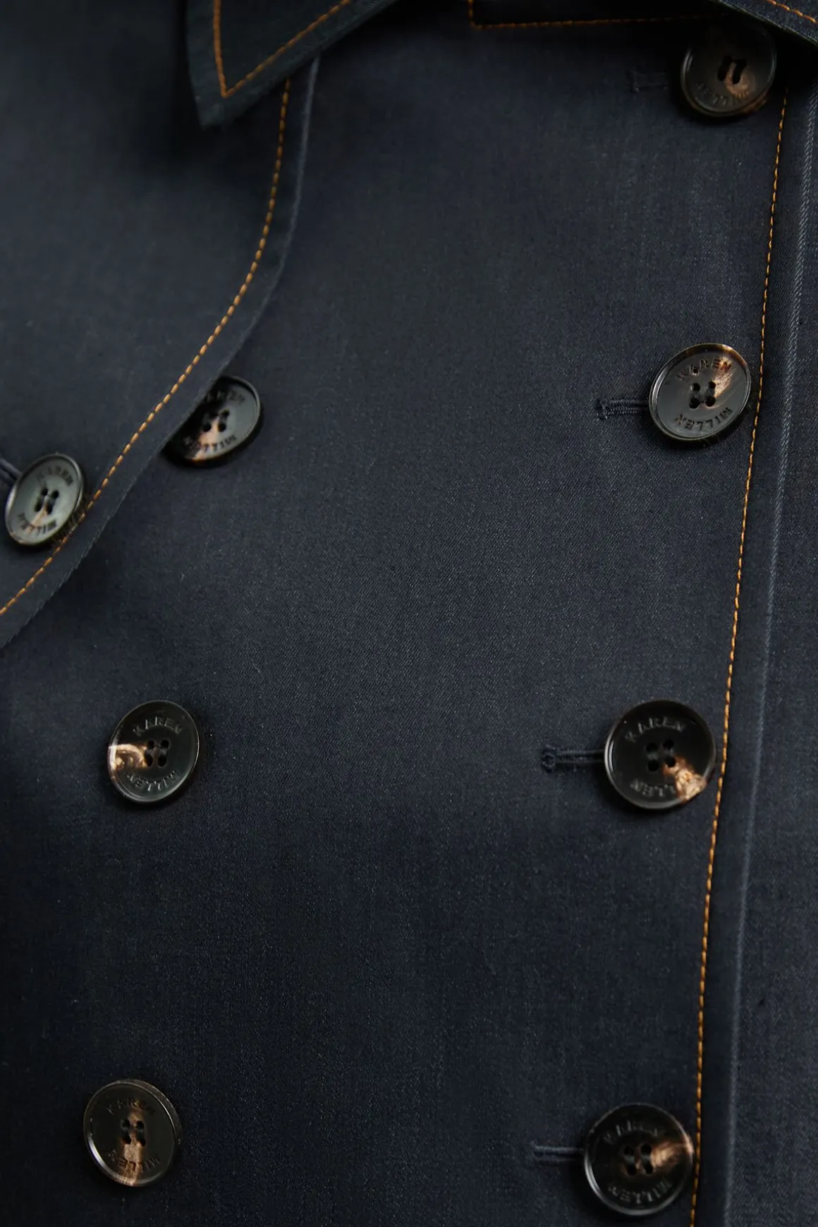 Veste Trench En Denim Ajustée