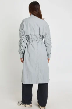 boohoo Veste Trench Légère Col Montant Avec Taille Cintrée<Femme Vestes & Manteaux|Trenchs