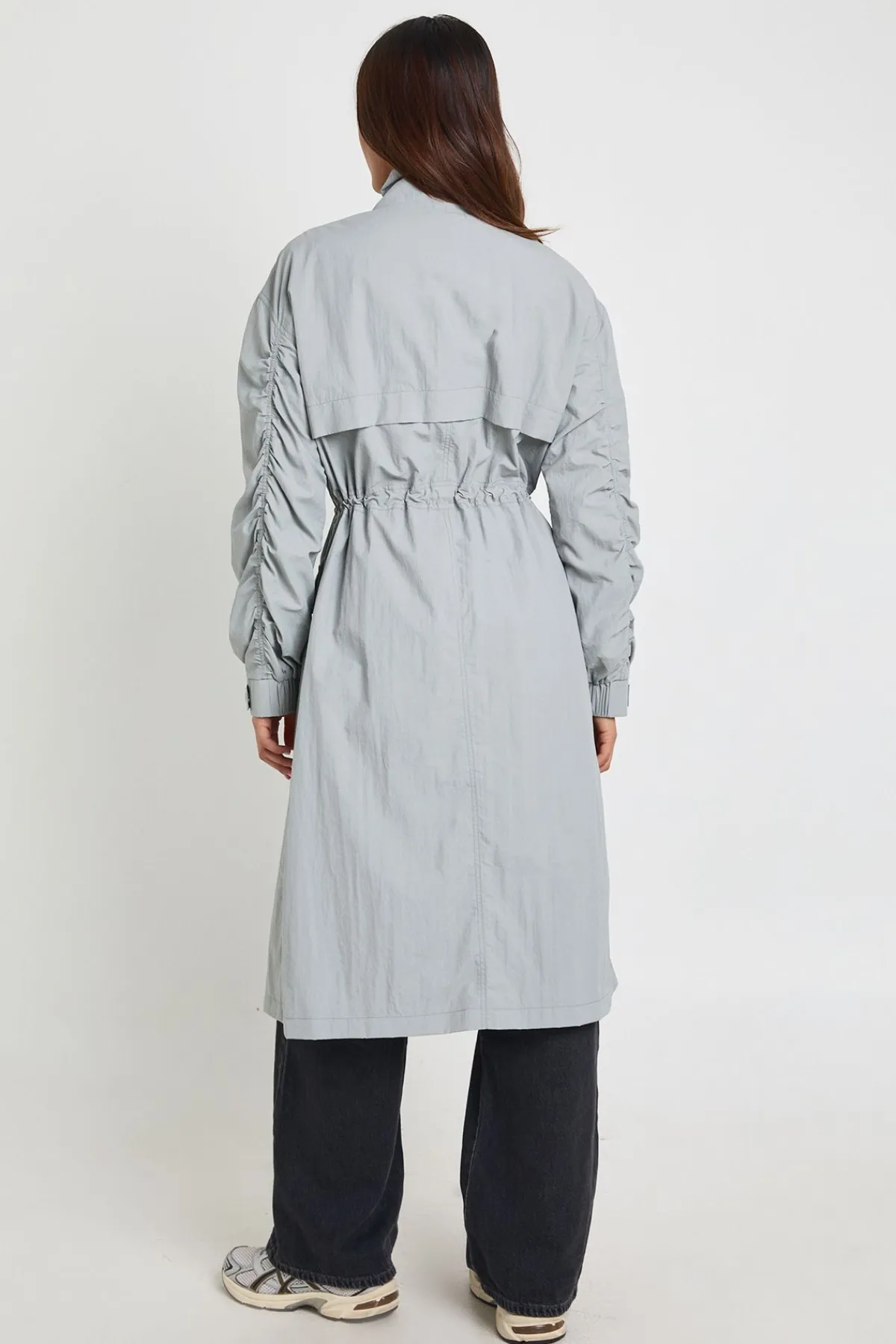 boohoo Veste Trench Légère Col Montant Avec Taille Cintrée<Femme Vestes & Manteaux|Trenchs