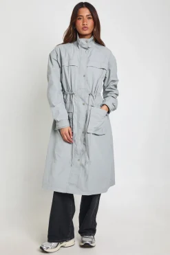 boohoo Veste Trench Légère Col Montant Avec Taille Cintrée<Femme Vestes & Manteaux|Trenchs