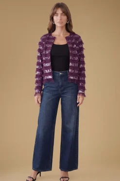 Veste Trophy En Mesh À Volants Et Sequins
